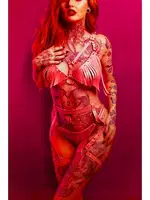 Kırmızı Erotik Deri Harness MissisX 2161 Kırmızı