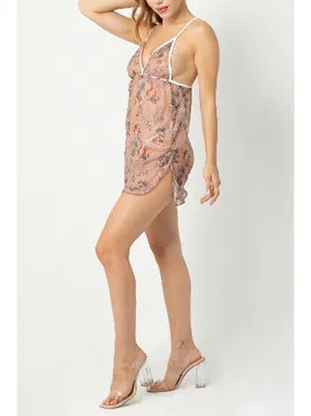 Phevos Desenli Askılı Gecelik Phevos 012-002283 - Alternatif Görünüm