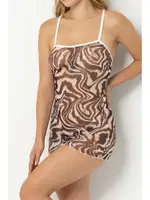 Desenli Askılı Transparan Gecelik Phevos 012-002245 Desenli görsel 5