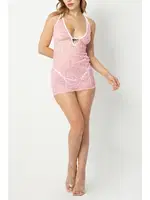 Desenli Göğüs Dekolteli Fantezi Gecelik Phevos 012-002213