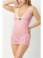 Desenli Göğüs Dekolteli Fantezi Gecelik Phevos 012-002213 görsel 5