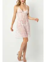 Desenli Göğüs Dekolteli Gecelik Phevos 012-002235