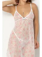 Desenli Göğüs Dekolteli Gecelik Phevos 012-002235 görsel 5