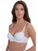 Dolgusuz Basic Beyaz Sütyen Ten 540111006 Beyaz farklı açı