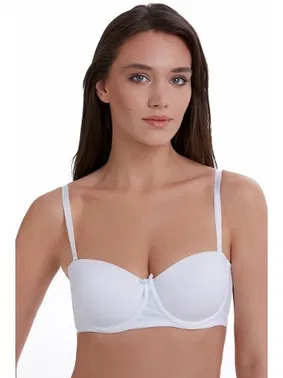 Ten Dolgusuz Straplez Beyaz Sütyen Ten 540111007