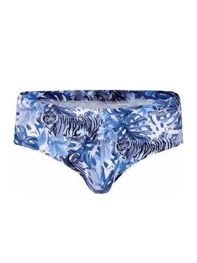 Doreanse Doreanse Erkek Mavi Desenli İpli Slip Mayo 3832