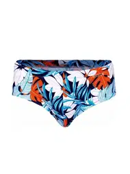 Doreanse Doreanse Mavi Tropikal Desenli İpli Slip Mayo 3826
