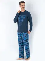 Mavi Kamuflaj DoReMi Erkek Pijama Takımı Lacivert görsel 9