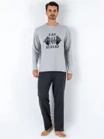 Erkek Kışlık Pijama Takımı DoReMi 002-000821 Gri Melanj farklı açı