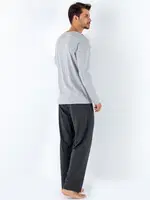 Erkek Kışlık Pijama Takımı DoReMi 002-000821 Gri Melanj görsel 4