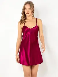 DOREMI DoReMi İnce Askılı Saten Gecelik