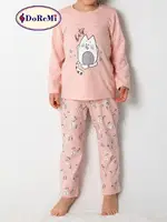 Doremi Kız Çocuk Pijama Takım 002-000823 Pembe Melanj detay görünüm