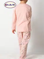 Doremi Kız Çocuk Pijama Takım 002-000823 Pembe Melanj görsel 5