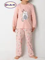 Doremi Kız Çocuk Pijama Takım 002-000823 Pembe Melanj görsel 8