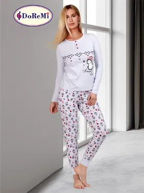 DOREMI DoReMi Pamuklu Bayan Pijama Takımı