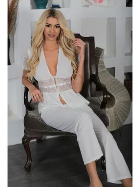 Sistina Gelin Seti Ekru Penye Gecelik Altılı Sistina 1710 - Alternatif Görünüm