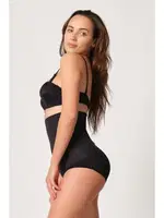 Emay 2005 Yüksek bel slip pop-up Korse Popo Destekli Siyah görsel 8