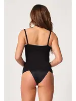Emay 2030 Agraflı Göğsü Açık Atlet Korse Siyah görsel 5