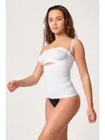 Emay 2030 Agraflı Göğsü Açık Atlet Korse Beyaz görsel 9
