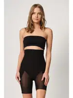 Emay 2928 Toparlayıcı Ön Agraflı Tül Lazer İnceltici Korse Siyah görsel 7