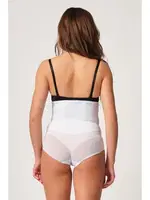 Emay 2945 Tüllü Karyokalı Lazer Slip Korse Beyaz görsel 7