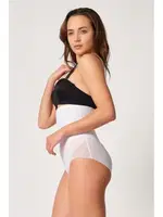 Emay 2945 Tüllü Karyokalı Lazer Slip Korse Beyaz görsel 8