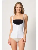 Emay 2946 Göğüs Altı Balen Destekli Atlet Korse Beyaz farklı açı