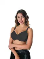 Emay Brode Balenli Minimizer Toparlayıcı Sütyen 170 B CUP Siyah görsel 4