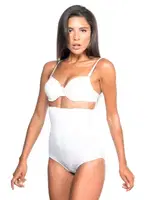 Emay Desenli Double Yüksek Bel Slip Korse 2079 Beyaz görsel 9