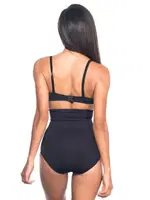 Emay Desenli Double Yüksek Bel Slip Korse 2079 Siyah farklı açı