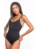 Emay Desenli Slip Body Korse 2072 Siyah detay görünüm