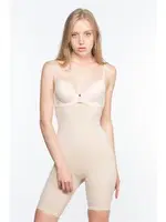 Emay Desenli Yüksek Bel Double Uzun Paçalı Korse 1 Beden Küçültür 2074 Ten farklı açı