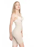 Emay Desenli Yüksek Bel Double Uzun Paçalı Korse 1 Beden Küçültür 2074 Ten görsel 4