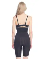 Emay Desenli Yüksek Bel Double Uzun Paçalı Korse 1 Beden Küçültür 2074 Siyah görsel 10