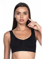 Emay Dikişsiz Dekolte Toparlayıcı Sütyen 4015 Siyah