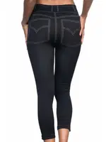 Kot Pantolon Tayt Emay Dikişsiz 3801 Siyah görsel 14