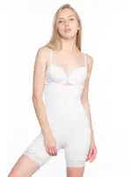 Emay Dikişsiz Paça Dantelli Boxer Korse 2027 Beyaz görsel 9