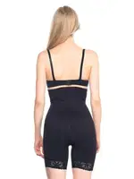 Emay Dikişsiz Paça Dantelli Boxer Korse 2027 Siyah görsel 12