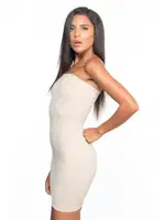 Emay Dikişsiz Straplez Korse Elbise 5065 Ten görsel 6