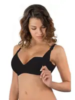 Toparlayıcı Lohusa Sütyeni Emay 166 B Siyah detay görünüm