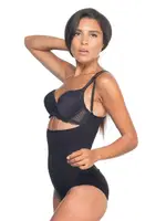 Emay Seamless Göğsü Açık Slip Boy Korse 2073 Siyah detay görünüm