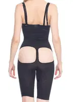 Emay Seamless Göğsü Ve Popo Açık Uzun Paçalı Boxer Boy Korse 2038 Siyah görsel 8