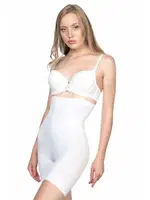 Emay Seamless Masaj Özellikli Paçalı Boxer Korse 2056 Beyaz görsel 4