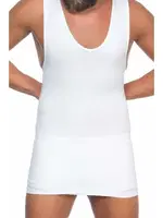 Emay V Yaka Erkek Atlet Korse E1003 Beyaz farklı açı