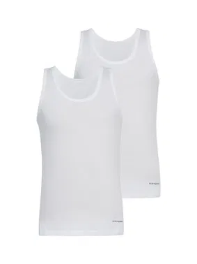 Black Spade Erkek Atlet 2li Paket Loose Fit Beyaz BlackSpade 9225 