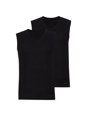 Black Spade Erkek Atlet 2li Paket Loose Fit Siyah BlackSpade 9227 