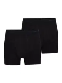 Black Spade Erkek Boxer 2li Paket Loose Fit Siyah BlackSpade 9626 