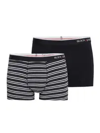 Black Spade Erkek Boxer 2li Paket Stripes Siyah BlackSpade 9551