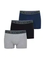 3lü Basics Erkek Boxer Gri Lacivert Siyah Black Spade 9472 Siyah