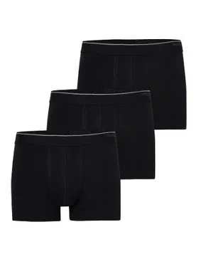 Black Spade Erkek Boxer Siyah Shorty 3lü Paket Tender Cotton BlackSpade 9670